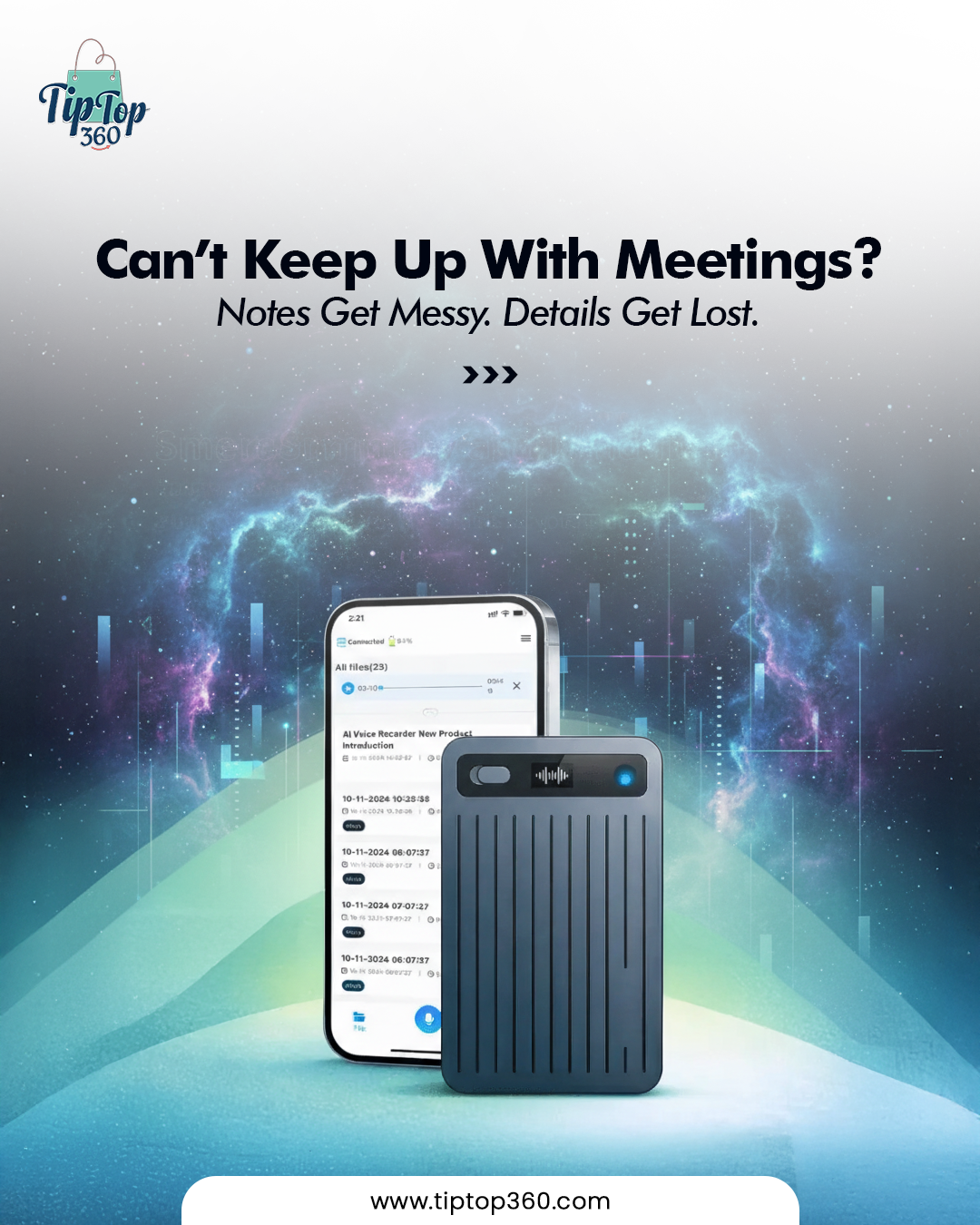 Never Miss a Call Again with Tip Top 360’s AI Voice Recorder