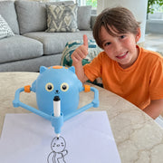 Child using the Blue Kids STEM Drawing Robot at home