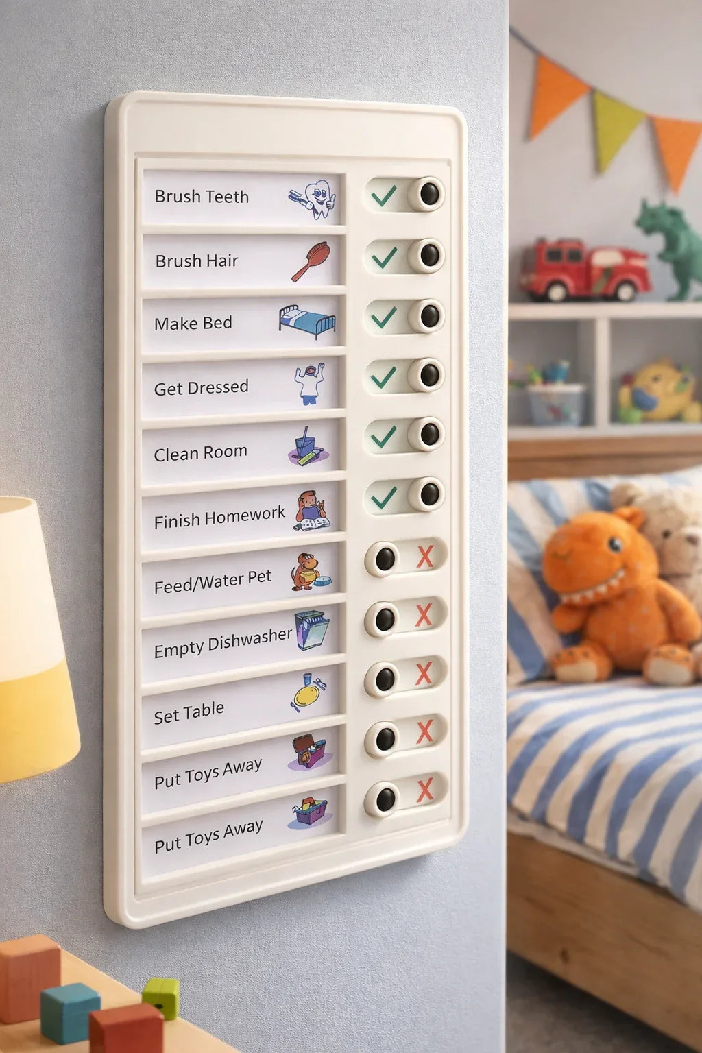 My Chores Kids Responsibility Chart – Sliding Task Checklist UAE | Ages 3-10 - TipTop360