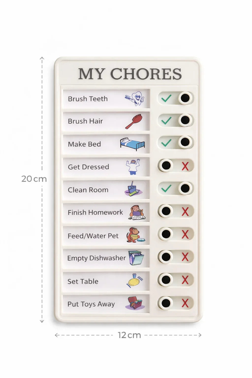 My Chores Kids Responsibility Chart – Sliding Task Checklist UAE | Ages 3-10 - TipTop360