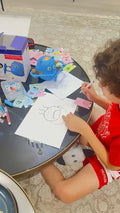 Kids Drawing Robot on study desk — screen-free STEM learning toy for children ages 4-12 UAE