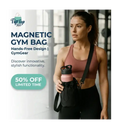 Magnetic gym bag mounted to a metal rack — water-resistant gym bag UAE by TipTop360
