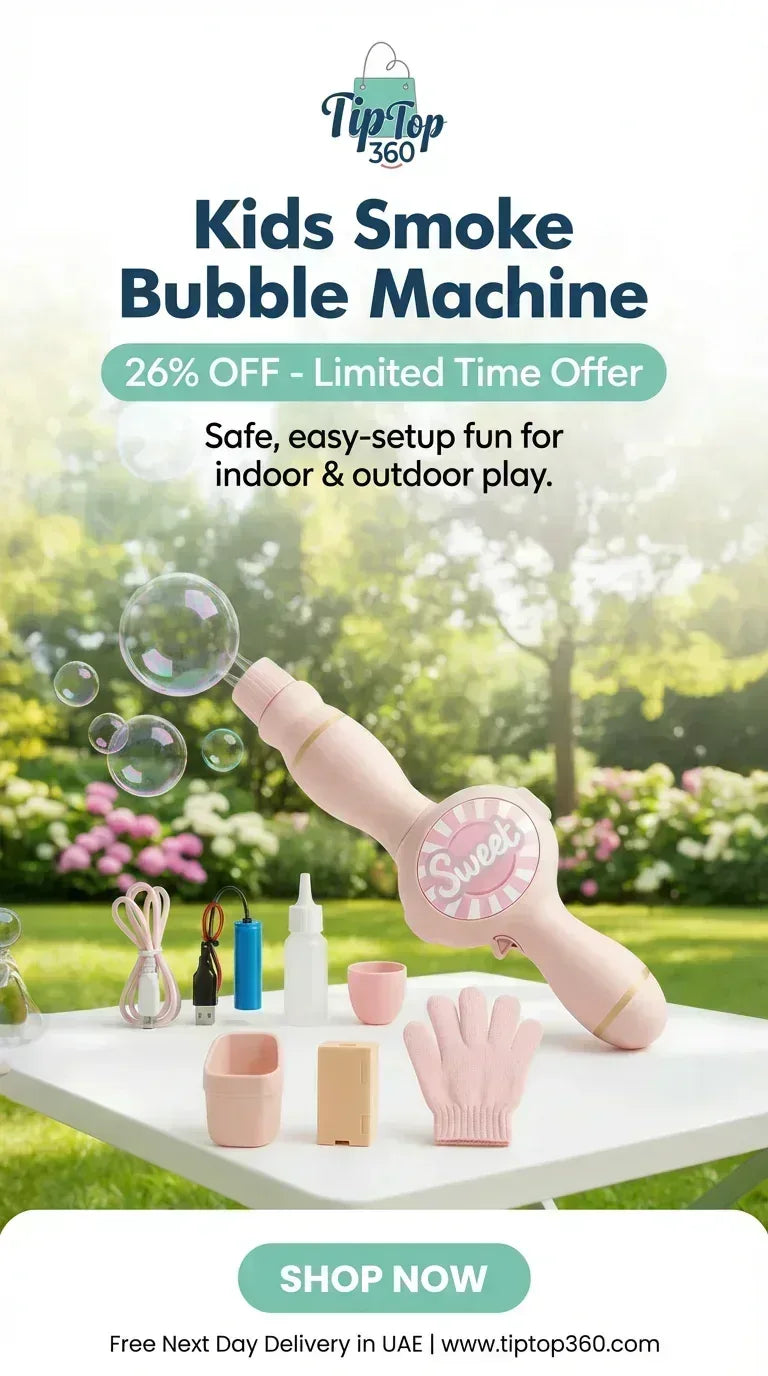 Portable smoke bubble machine for birthday fun
