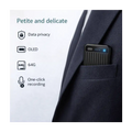 AI voice recorder meeting notes display — compact transcription device for UAE professionals