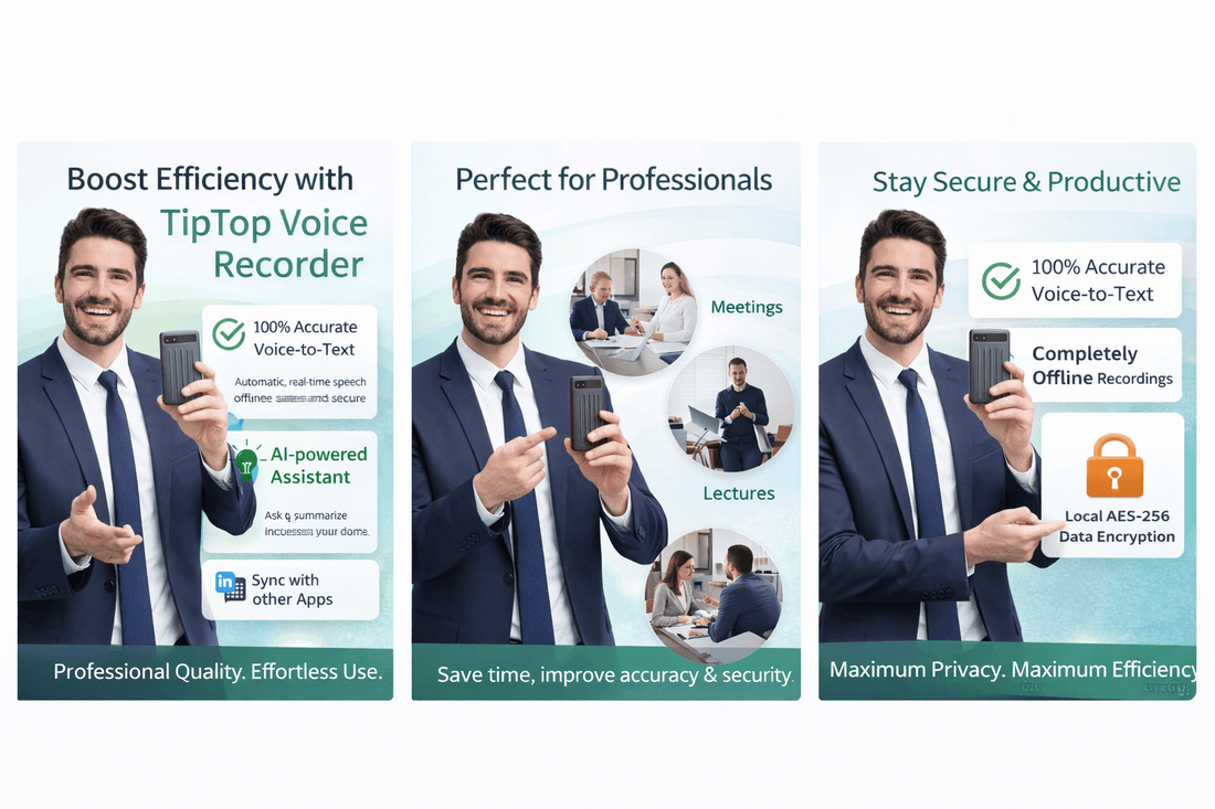 AI Voice Recorder with GPT-4 Transcription - 98% Accurate | 400 Free Minutes TipTop360