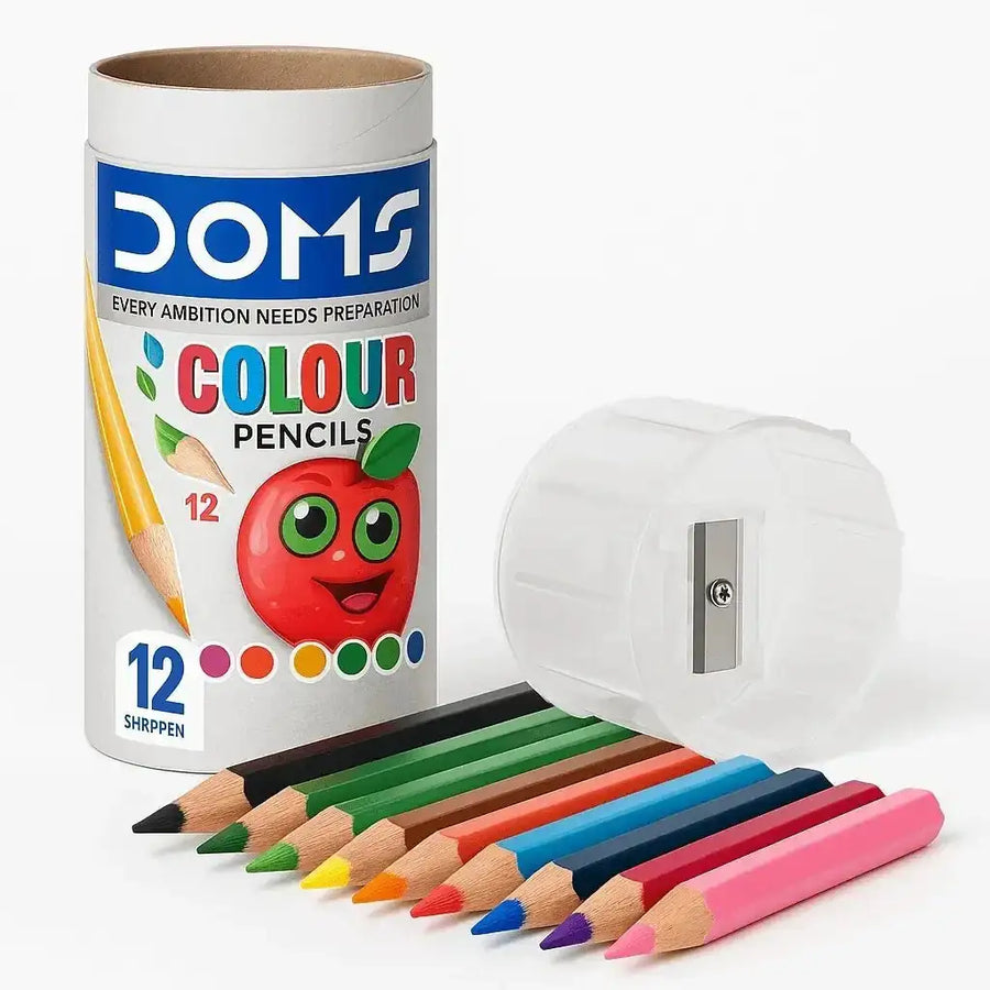 Kids color pencils set with non-toxic child-safe materials for drawing, school projects, and creative play