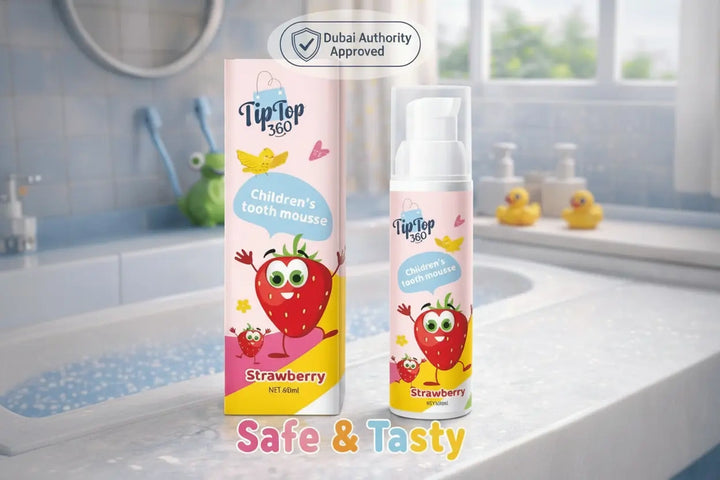 safe strawberry kids foam toothpaste