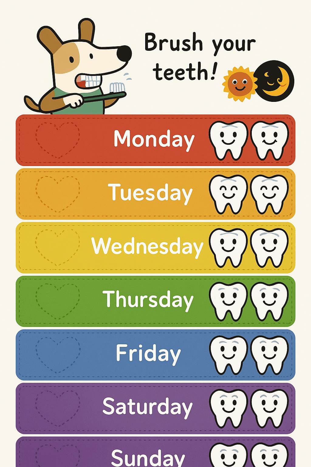 Kids Brushing Record Stickers – Turn Habits into Happiness! 
