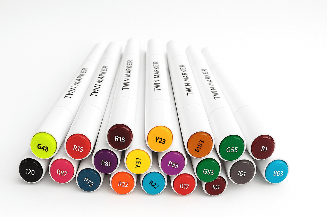 Kids Dual - Tip Markers Set – 18 Washable Colors for Ages 5+ | Pens with Case - TipTop360