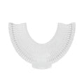 Transparent silicone U-shaped toothbrush mouthpiece close-up