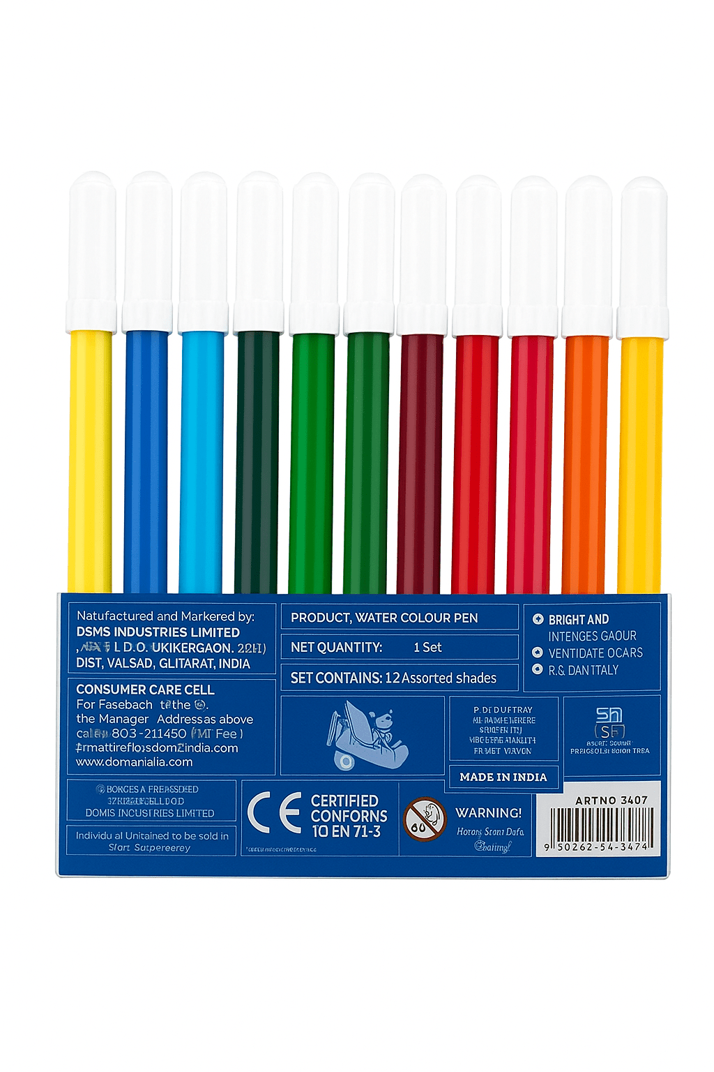 Kids Water Colour Pens – 12 Brilliant Shades for Creative Little Hands! - TipTop360