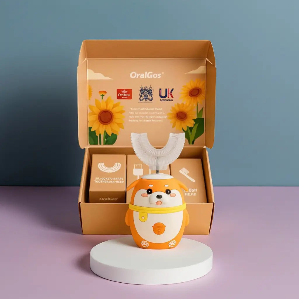 Kids U-Shaped Electric Toothbrush - 60 Second Fun Brushing | Ages 2+ TipTop 360