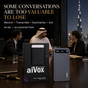 AIVox records, transcribes and summarises valuable business conversations