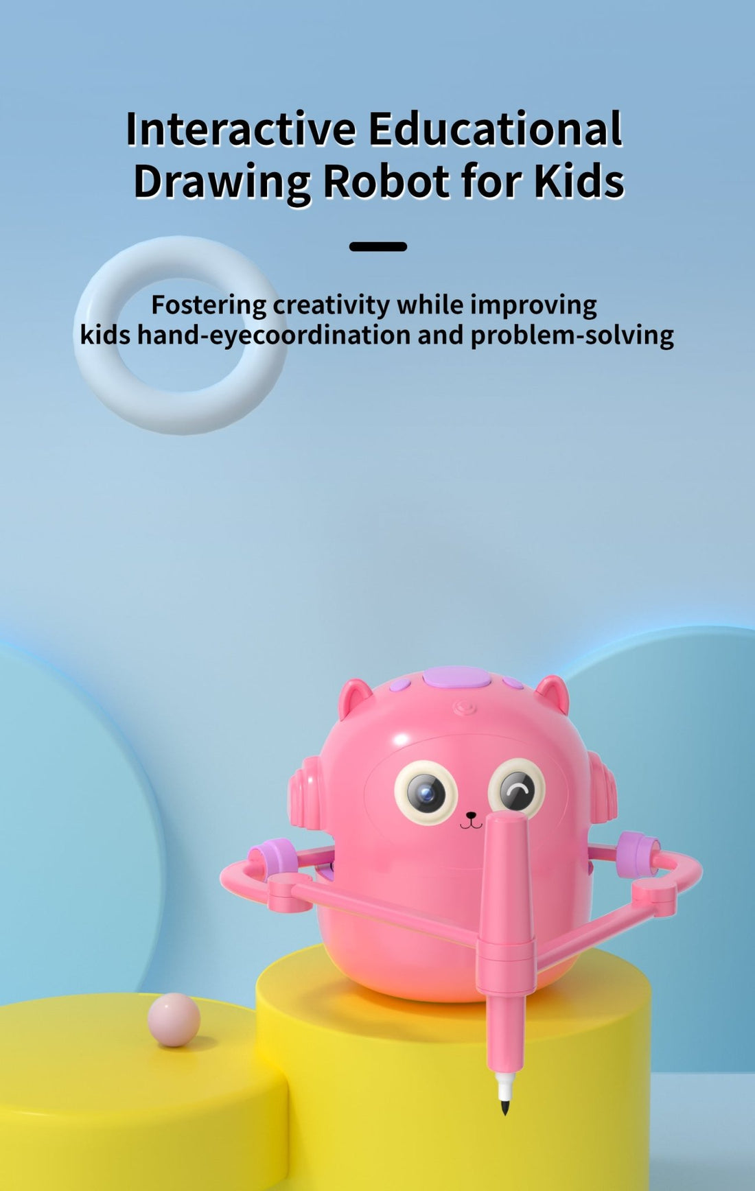 Smart Drawing Robot for Kids | 100+ Templates | Screen - Free Learning Toy | Ages 3+ | Fast UAE Delivery - TipTop 360