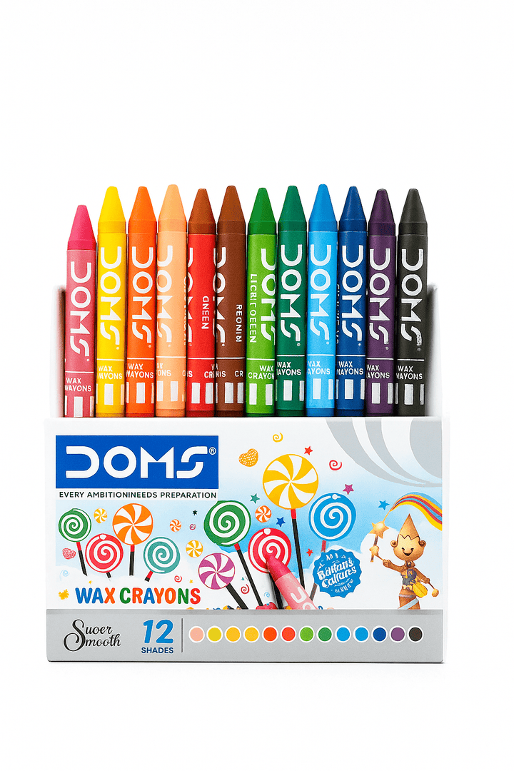 Super Smooth Wax Crayons – 12 Vivid Colours for Tiny Hands & Big Dreams! - TipTop360